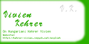 vivien kehrer business card